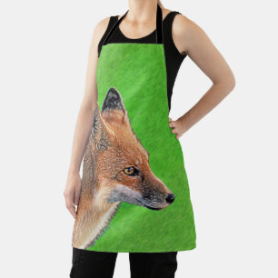 Red Fox schilderen - Oorspronkelijke Wildlife Art Schort