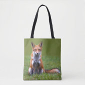 Red Fox Sitting Draagtas (Voorkant)
