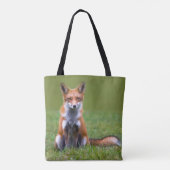 Red Fox Sitting Draagtas (Achterkant)
