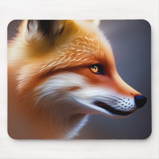 Red Fox sluit AI Art af Muismat (Voorkant)