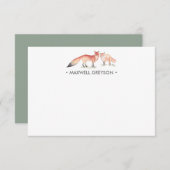 Red Fox - speciaal ontwerp Notitiekaartje (Voorkant / Achterkant)