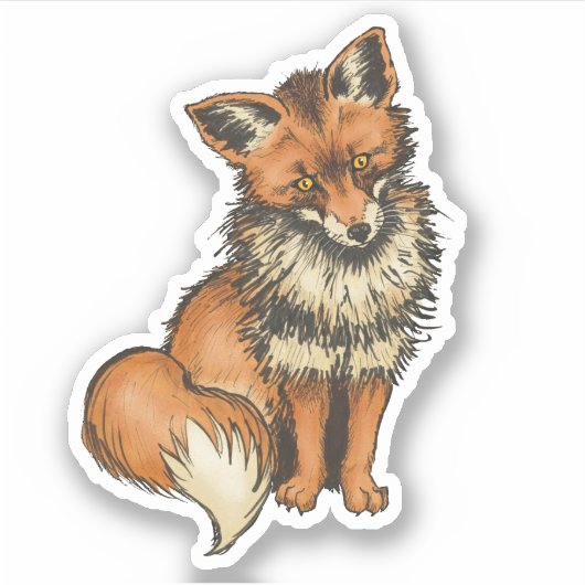 Red Fox Sticker (Voorkant)