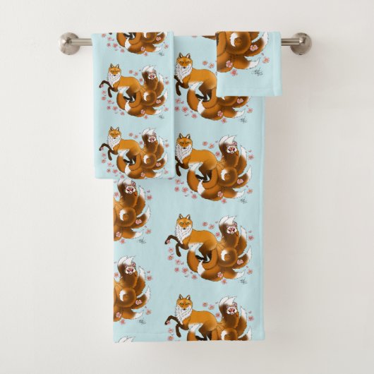 Red Fox Tails Kitsune Kasai (En situation)