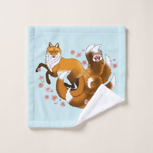 Red Fox Tails Kitsune Kasai (Gant de toilette)