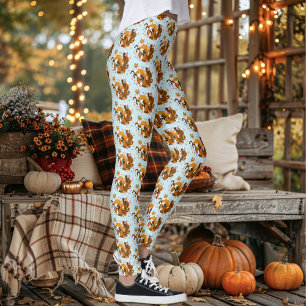 Red Fox Tails Kitsune Kasai Leggings