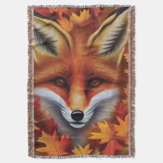 Red Fox Throw Blanket Deken (Voorkant Verticaal)