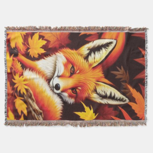Red Fox Throw Blanket Deken (Voorkant)