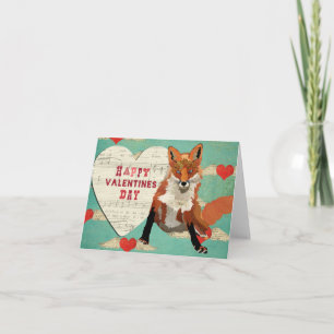 Red Fox Valentijn Card Feestdagen Kaart