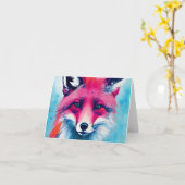 Red Fox vide dans la carte de toutes les occasions (Fleur jaune)