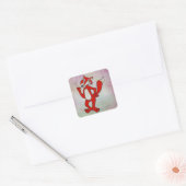 Red Fox Vierkante Sticker (Envelop)