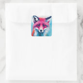 Red Fox Vierkante Sticker (Tas)