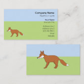 Red Fox. Visitekaartje (Voorkant / Achterkant)