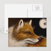 RED FOX - VOLLEDIG MOON-BRIEFKAART BRIEFKAART (Voorkant / Achterkant)