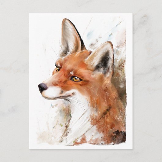 Red Fox Wall Art Briefkaart (Voorkant)