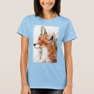 Red Fox Wall Art Forest T-shirt