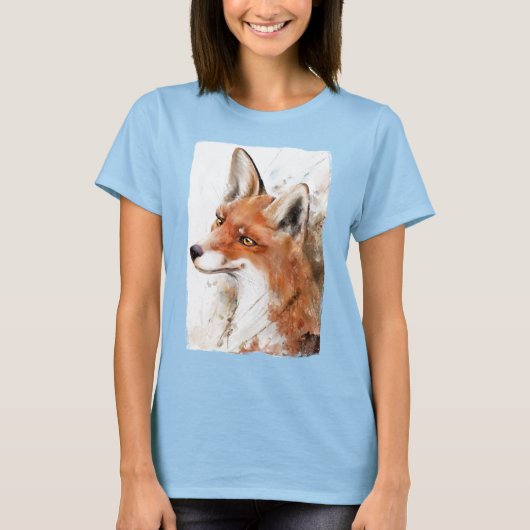 Red Fox Wall Art Forest T-shirt (Voorkant)