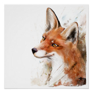 Red Fox Wall Art Perfect Poster