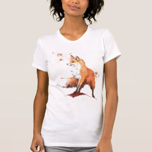 Red Fox Waterverf T-shirt