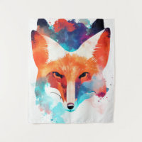Red Fox Wild Natuur Dierlijke Kleur Kunst Schilder