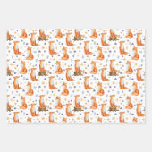 Red Fox Woodland Wildlife Pattern Inpakpapier Vel (Voorkant)