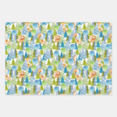 Red Fox Woodland Wildlife Pattern Inpakpapier Vel (Voorkant)
