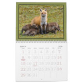 Red Foxes Calendrier de l'année (Mar 2026)
