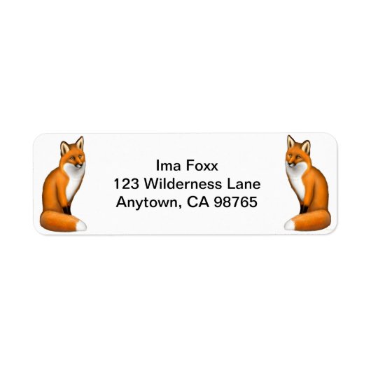 Red Foxes  Etiket (Voorkant)