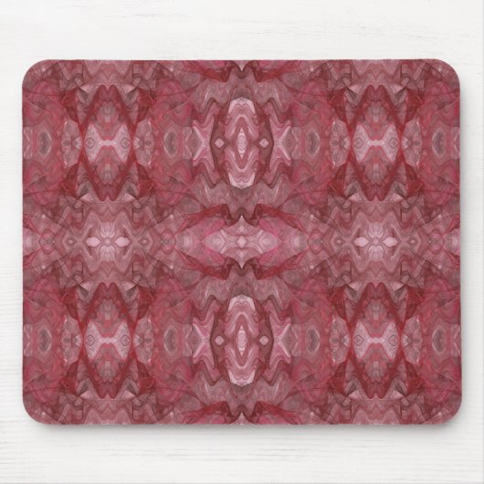 Red Fractal Mousepad Muismat (Voorkant)