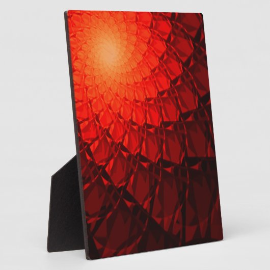 Red Fractal Pattern Fotoplaat (Zijkant)