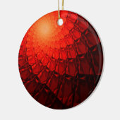 Red Fractal Pattern Keramisch Ornament (Links)