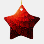 Red Fractal Pattern Keramisch Ornament (Voorkant)