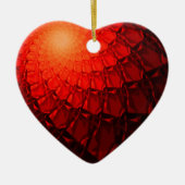 Red Fractal Pattern Keramisch Ornament (Voorkant)