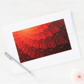 Red Fractal Pattern Rechthoekige Sticker (Envelop)