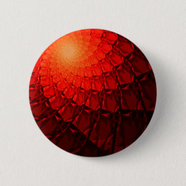 Red Fractal Pattern Ronde Button 5,7 Cm