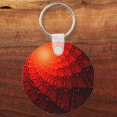 Red Fractal Pattern Sleutelhanger (Voorkant)