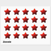 Red Fractal Pattern Ster Sticker (Vel)