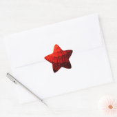 Red Fractal Pattern Ster Sticker (Envelop)