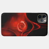 RED FRACTAL ROOS IN ZWART Case-Mate iPhone CASE (Achterkant (horizontaal))