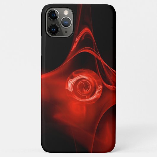 RED FRACTAL ROOS IN ZWART Case-Mate iPhone CASE (Achterkant)