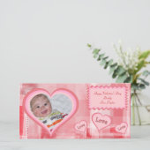 Red Fractals Valentine Carte photo (Debout devant)