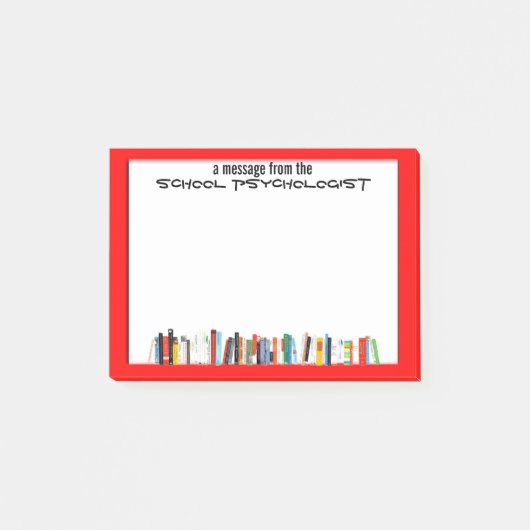 Red Framed School Psychologist's Sticky Notes (Voorkant)