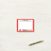 Red Framed School Psychologist's Sticky Notes (Op bureau)