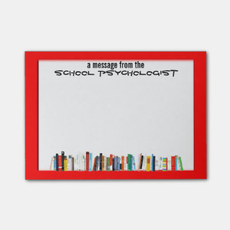 Red Framed School Psychologist's Sticky Notes