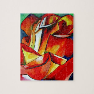 Red France Libre roos waterverf art. Legpuzzel