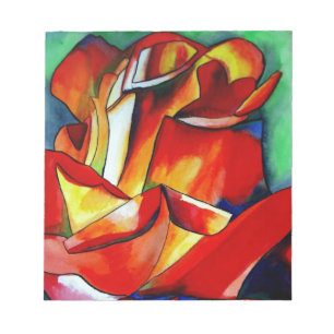 Red France Libre roos waterverf art. Notitieblok