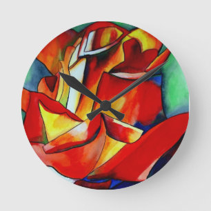 Red France Libre roos waterverf art. Ronde Klok