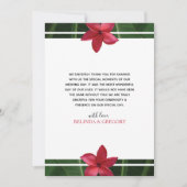 Red Frangipani Plumeria Wedding Bedankt (Voorkant)