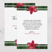 Red Frangipani Plumeria Wedding Bedankt (Voorkant / Achterkant)