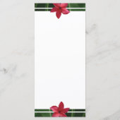 Red Frangipani Plumeria Wedding Menu (Achterkant)