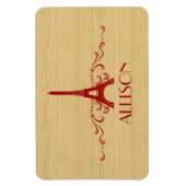 Red French Flourish Premium Magnet Magneet (Verticaal)